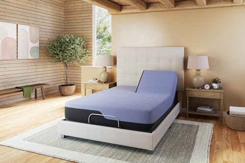 Bridgevine Home Flex Head 6-Layer Hybrid Latex Foam and Coil Adult Mattress, 12 Inches, Mattress-in-a-Box, Queen Size, Blue Ice Cover