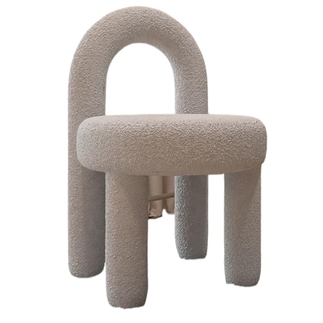 Bedroom Makeup Chair, Dressing Stool, Light Luxury and High-End Feeling, Simple and Thickened Internet Famous Nail and Dressing Table Chair,Cashmere Dark Blue