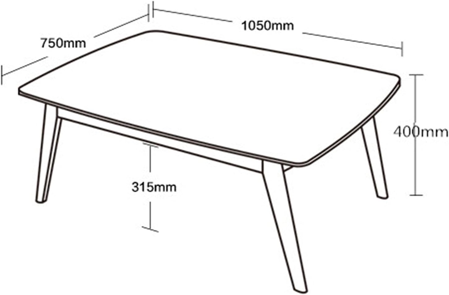 Modern Wood Table Kotatsu Japanese Style Living Room Furniture Coffee Table Walnut Color Asian Center Table Wooden