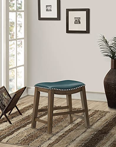 Lexicon Alviso Saddle Seat Kitchen Dining Stool, 20-Inch Seat Height, Red