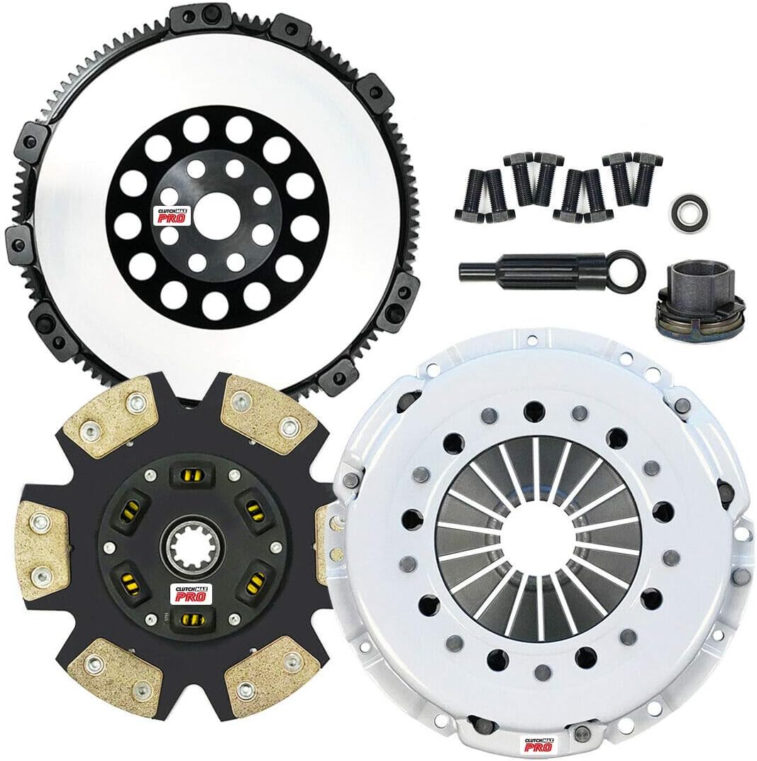 ClutchMaxPRO Performance Stage 4 Clutch Kit & Chromoly Flywheel Compatible with 1999-03 BMW 323i 323Ci 325i 325Ci 325Xi 328i 328Ci 330i 330Xi 525i 528i 530i Z3 E36 E39 E46 E85 E86 (CP03049HDCLSF-ST4)