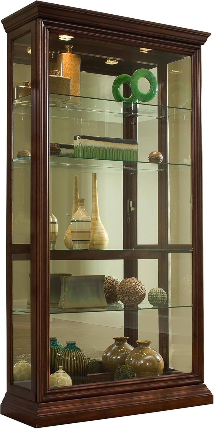 Pulaski Two Way Sliding Door Curio, 43 by 16 by 80-Inch