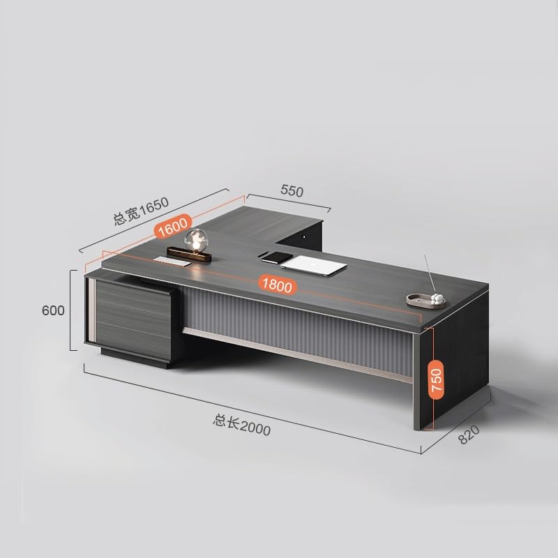 Desk Boss Desk Chairman High-end Large Desk Manager Office Desk Chair Bookcase Combination