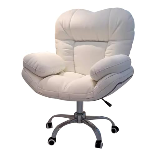 Recliner Chair Home Office Desk Chairs Game Computer Chair Backrest Lift Lazy Sofa for Living Room, Gaming Chairs Comfortable Office Desk Chairs Armchair For Bedroom ( Color : Pink with footrest )