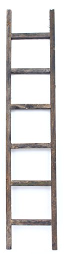 BarnwoodUSA Rustic Farmhouse Decorative Ladder - Our 4 ft Ladder can be Mounted Horizontally or Vertically and is Crafted from 100% Recycled and Reclaimed Wood | No Assembly Required | Rustic Red
