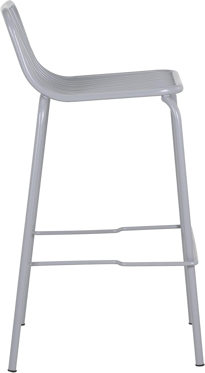 Cypress Outdoor Barstool - Silver (Set of 2)