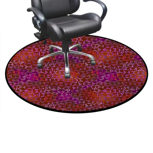 Blue Office Chair Mat Soft Non Slip Round Floor Mat for Hardwood Floor and Protector for Rolling Chair Tropical Undersea with Colorful Fishes Diameter 55 in, Underwater_04996