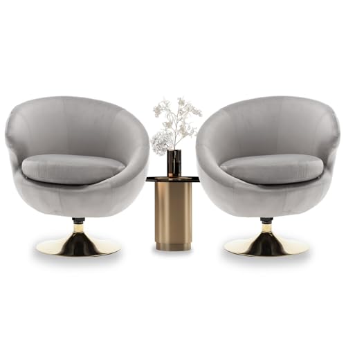 Green Accent Chair, Velvet Accent Chair with Golden feet, Side Chair for Living Room Bedroom Waiting Room Reception Room (Green Left)