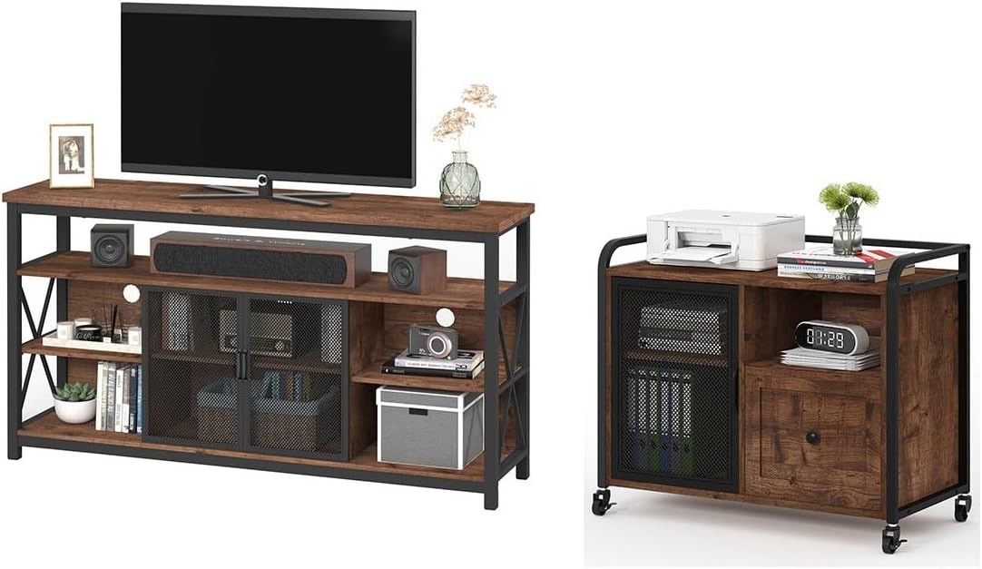 BON AUGURE TV Stand and Filing Cabinet