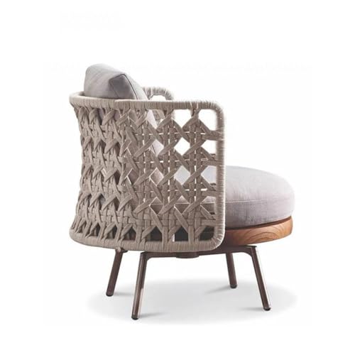 Sofa Chair European Style Courtyard Sofa Balcony Furniture Villa Single Sofa Pure Handmade Rattan Chair Living Room Sofa