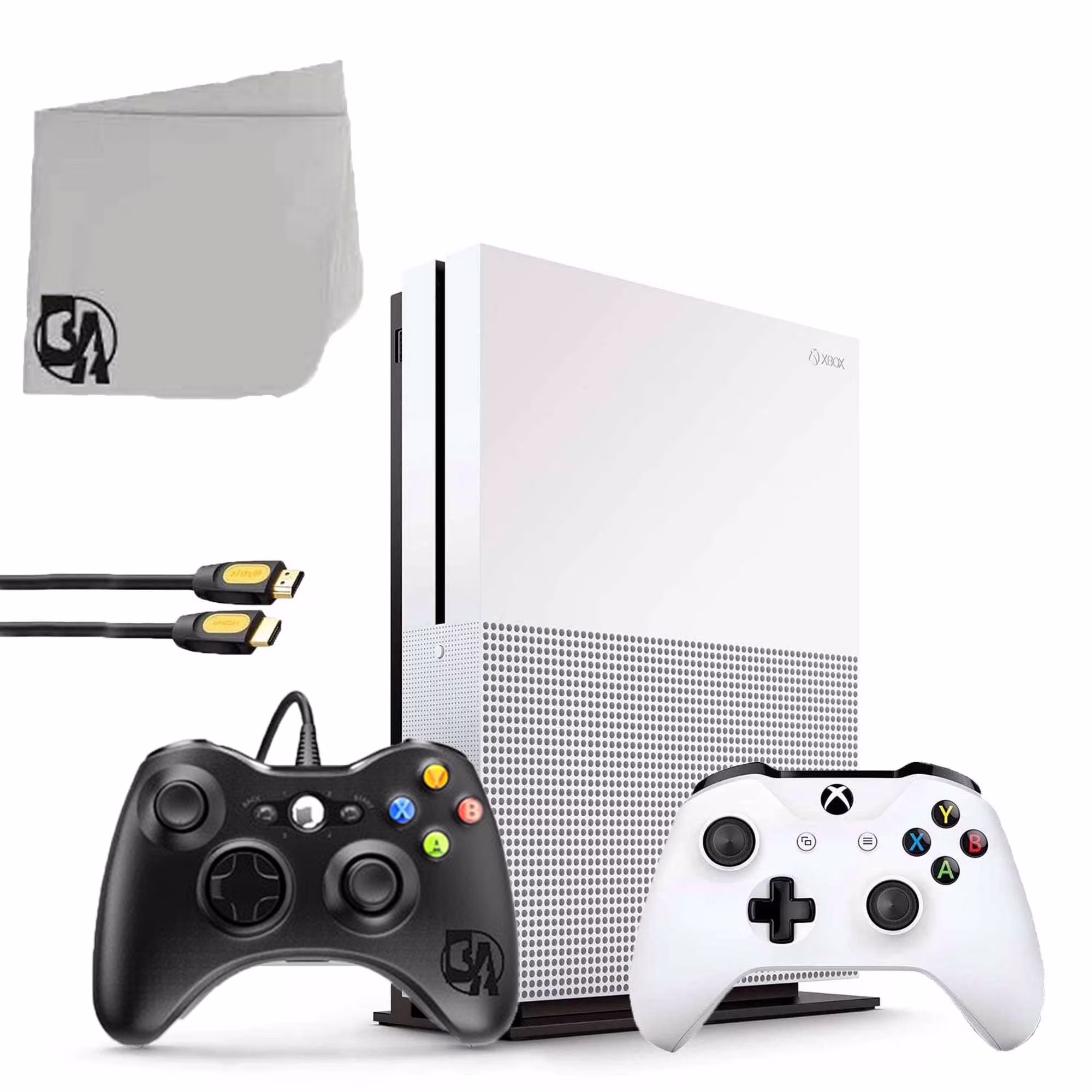 Pre-Owned Microsoft Xbox One X 1TB Gaming Console White 2 Controller Included BOLT AXTION Bundle