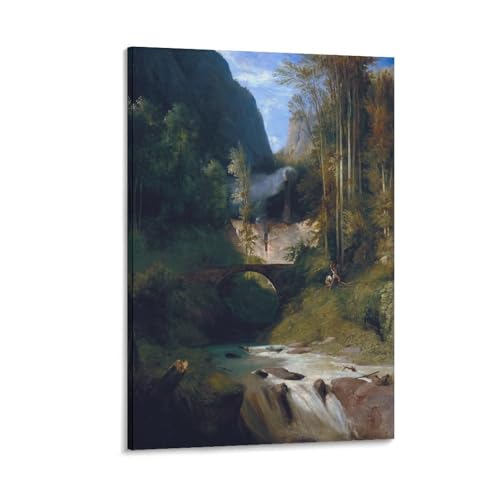 Art Poster Gorge Near Amalfi Carl Blechen Painting Posters Canvas Art Poster And Wall Art Picture Print Modern Family Bedroom Decor Posters 24x36inch(60x90cm)