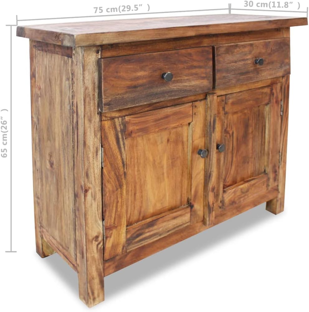 Sideboard, Bathroom Storage Buffets & Sideboards Garage Cabinets Liquor Cabinet Suitable for Home Dining Room Bathroom Kitchens, Solid Reclaimed Wood 29.5