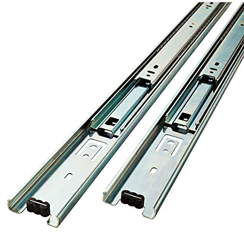 10 Pack Promark 3-Section 100 LB Capacity Full Extension Ball Bearing Side Mount Drawer Slides (24 Inches)