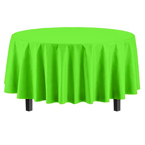 Exquisite 6-Pack Premium Plastic Tablecloth 54in. x 108in. Rectangle Plastic Table cover - Gold