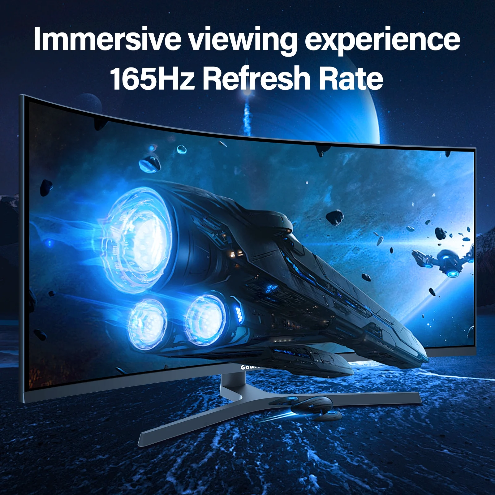 Gawfolk 34 Inch Curved Gaming Monitor 165hz Ultrawide, WQHD 3440x1440, Screen PC Computer, 1500R,21:9