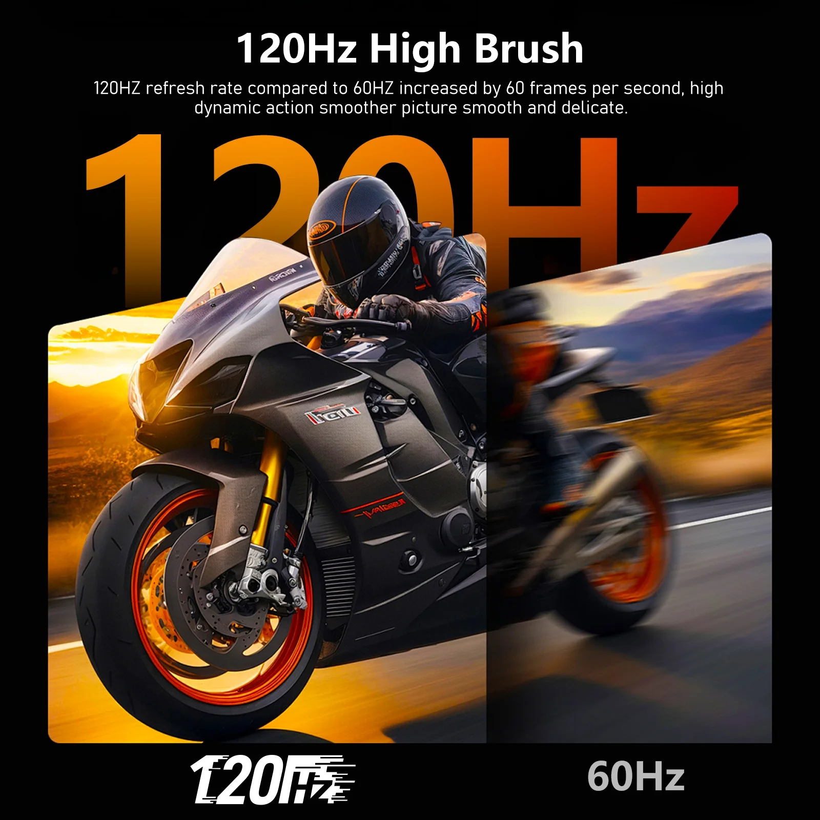 Open Box Gawfolk 24.5" Gaming Monitor Curved 1080P 120Hz with Built-in Speakers,Upports 75×75mm Wall Mount, Black