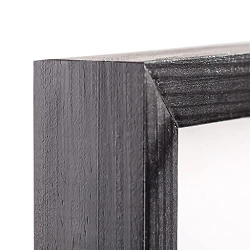Black Wooden Picture Frame 20x30-100% Eco Natural Solid Wood with Thick Borders for Wall Mount and Tabletop Display
