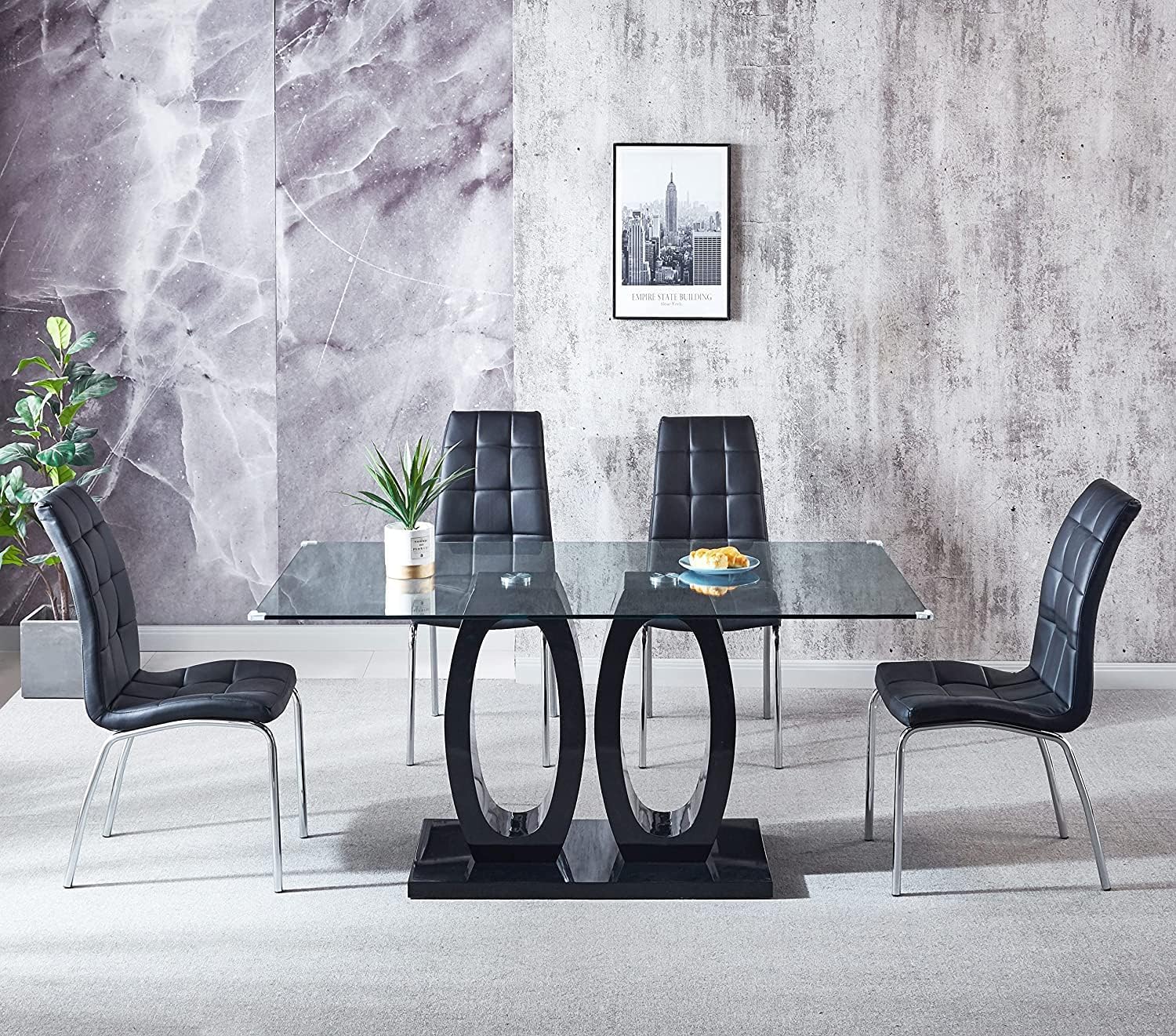 Henf White Dining Table for 6, 63