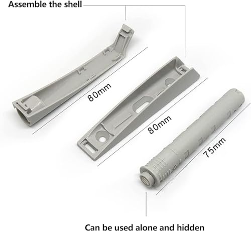 Door Catches, Magnet Latch Closers, Magnet for Drawers,2Pcs Magnetic Touch Latch Magnetic Plastic Door Catch Push to Open Latch Cabinet Release Catches(Black)