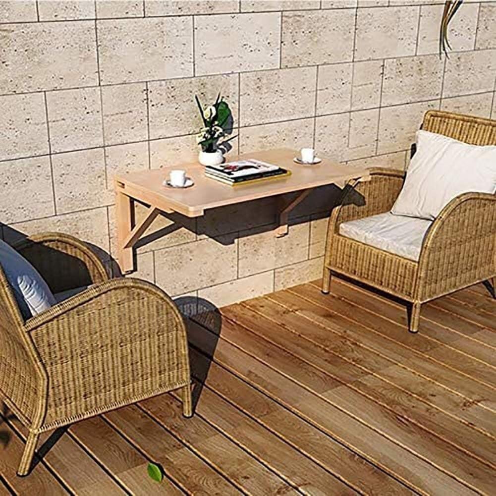 Wall Mounted Wooden Folding Desk - Versatile and Folding Tables, Drop Leaf Table, Laundry Folding Table, Floating Wooden Desk for Wall, Folding Computer Desk(60X40CM/23.6''X15.7'')