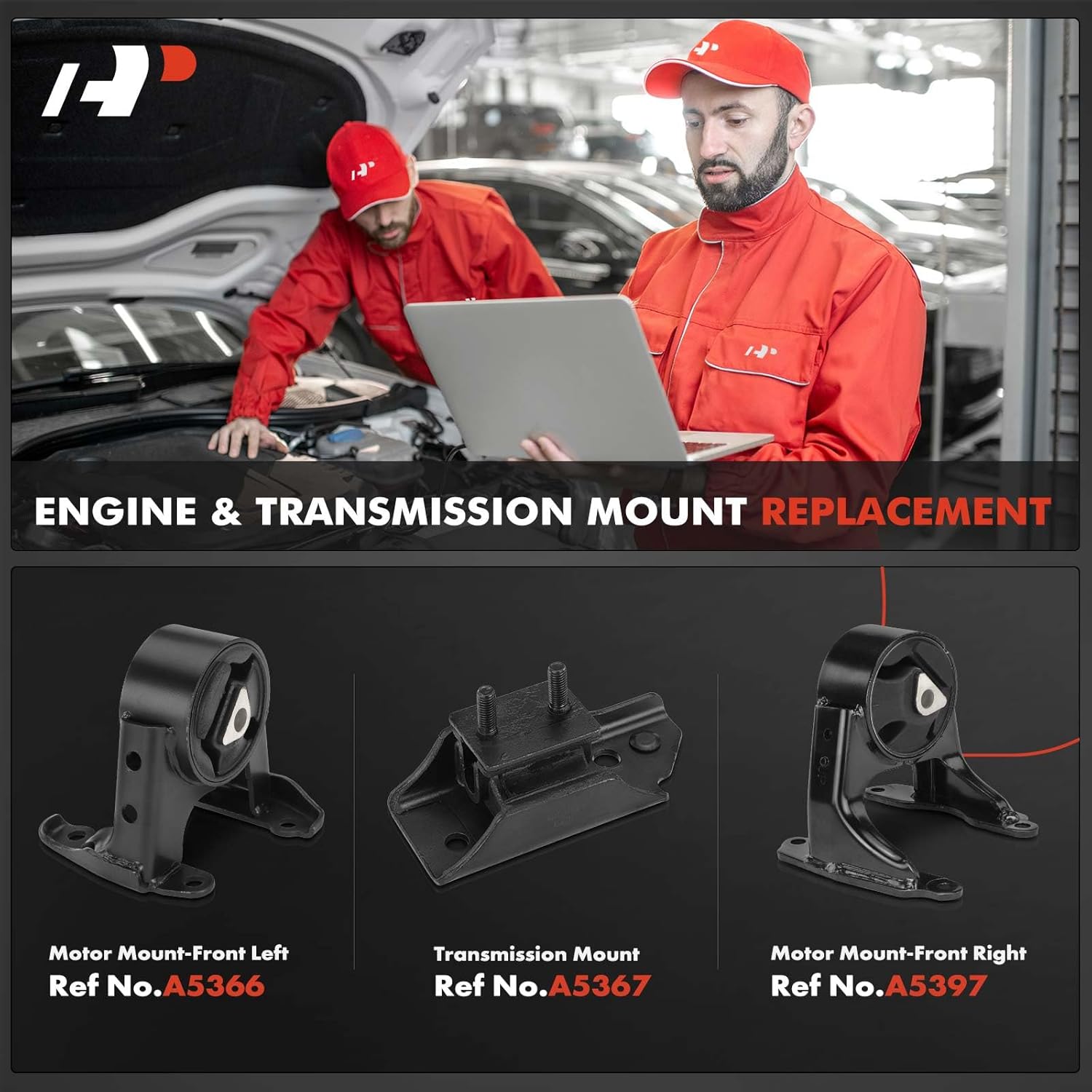 A-Premium 3PCS Engine Motor Mount and Transmission Mount Kit Compatible with Chevrolet Colorado 2004-2012 & GMC Canyon 2004-2012 & Isuzu i-280 2006, i-290, 2.8L 2.9L 3.5L 3.7L, Automatic Transmission