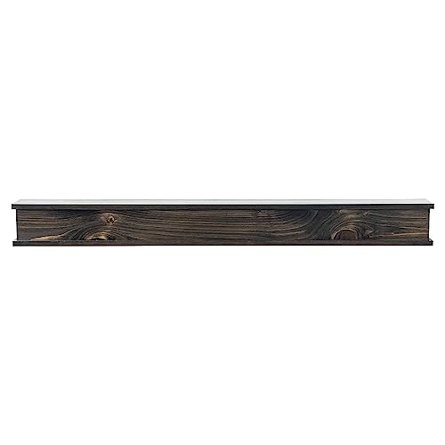 Modern Ember Cody 48 Inch Floating Wood Fireplace Mantel Shelf | Unfinished - Wooden Shelf with Symmetrical Top & Bottom Molding
