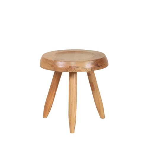 Berger Milking Stool, Reclaimed Teak Wooden Stool. Versatile as Sitting Stool, Small Side Table, Outdoor Side Table, Plant Stand, Nightstand, Footstool, Teak Shower Stool - Raw Teak