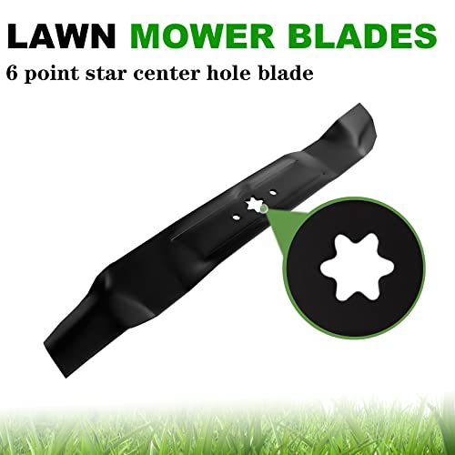 AEagle High Lift Blade Set for LT1040 LT1042 MTD 942-0616A 742-0616A Cub Cadet 742-04126 942-04126 742-0616 RZT-42 RZT42 Toro 112-0315, 2 Pack