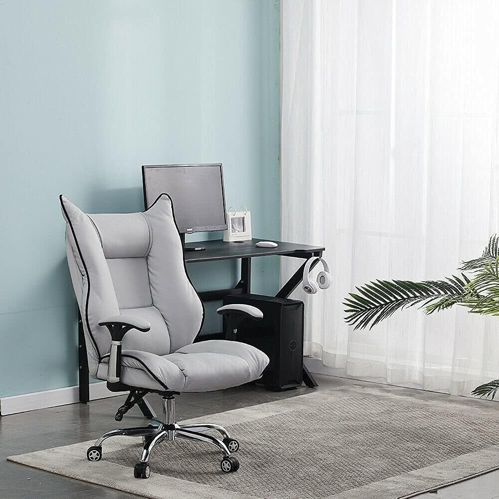 Comfortable Office Chair Racing Chair Rotating Office Game Computer Chair PU Leather Upholstered Chair Home Office Lift Swivel Chair Ergonomic Zero-Gravity Chair