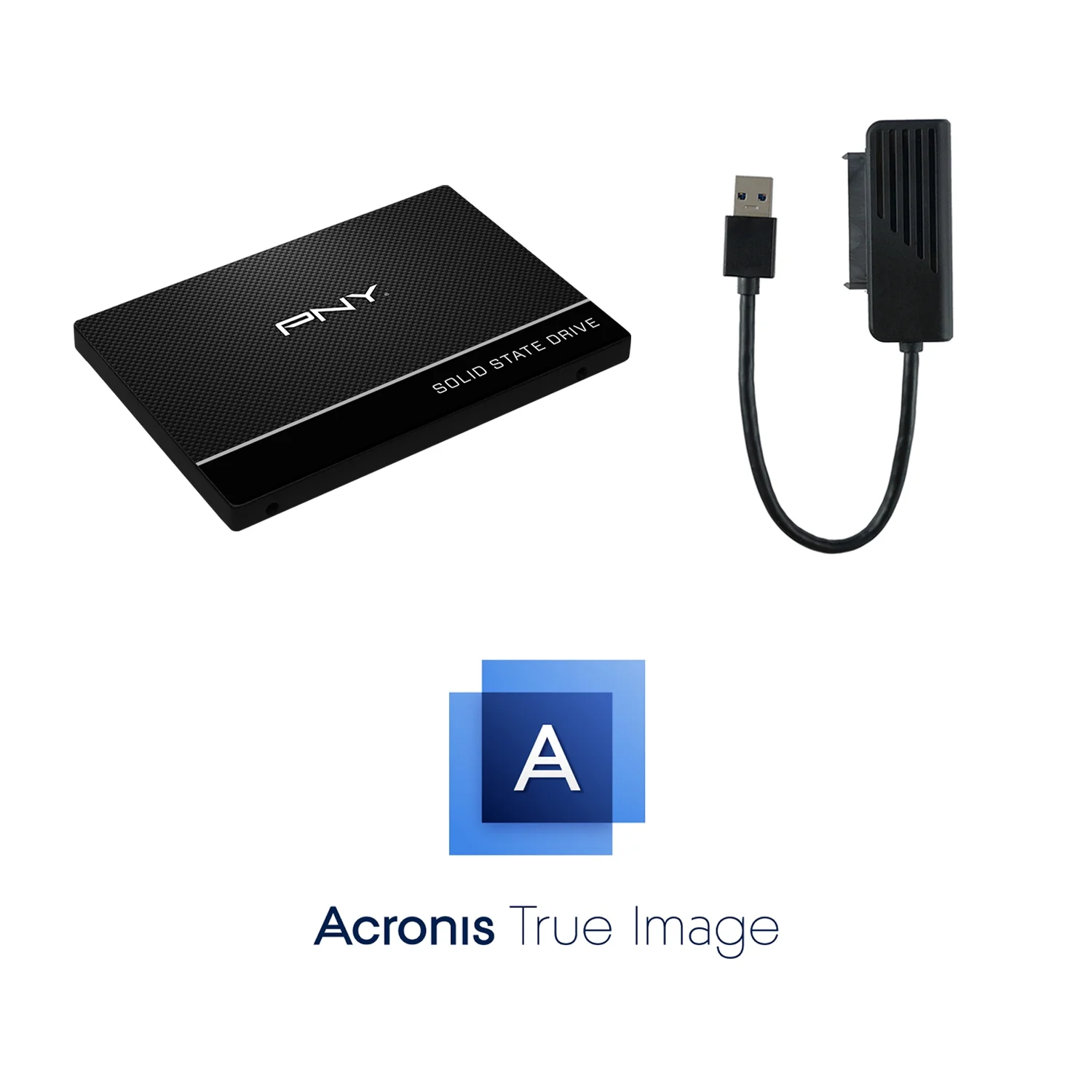 Free Shipping! PNY 2TB SATA-III SSD Complete Upgrade Kit with Transfer Cable and Software