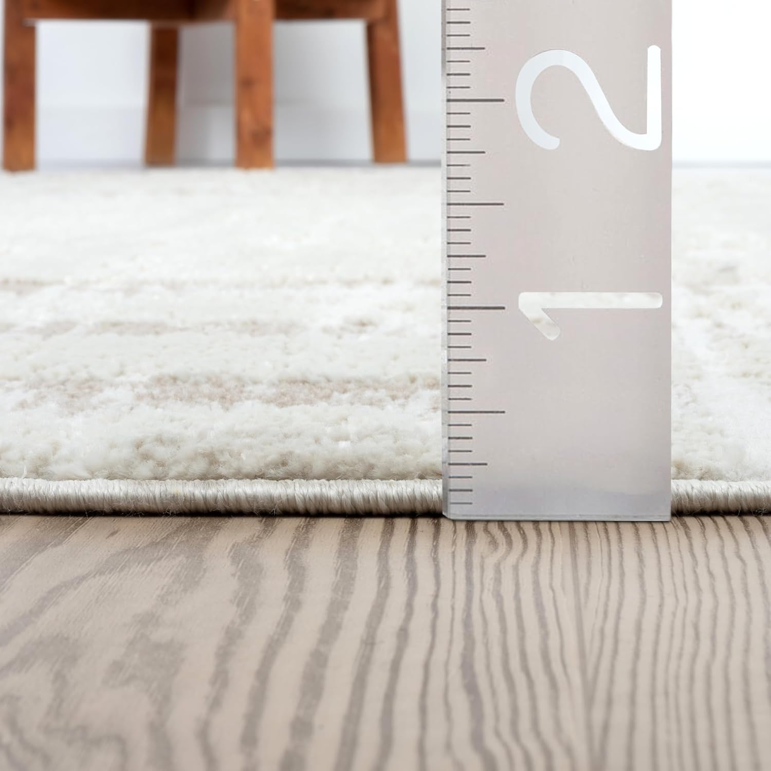 Abani Cream Area Rug for Living Room, Bedroom - Art Deco Pattern- 5' x 8' -Durable & Easy to Clean