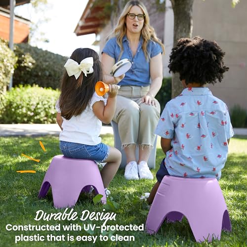 ECR4Kids Ayana Stool Set, Flexible Seating, Sand, 4-Pack