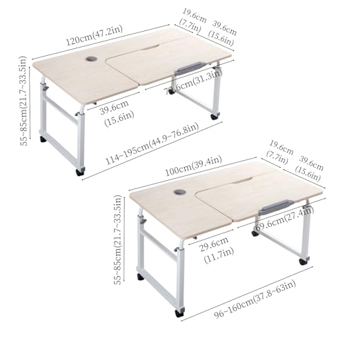 Bed Desk Over The Bed Table with Wheels Overbed Table Over The Bed Desk Over Bed Table Mobile Desk Bed Table with Wheels Computer Table for Bed Overbed Table with Wheels Adjustable Height
