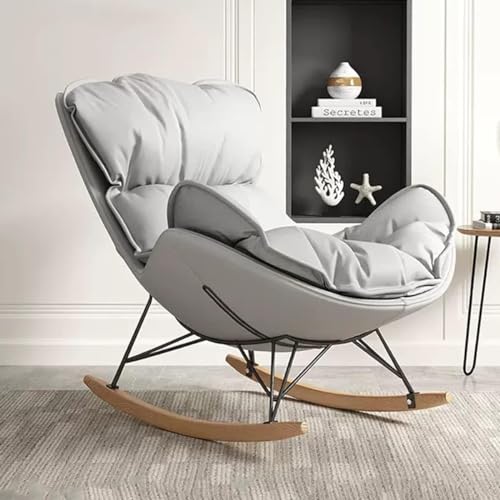 Nursery Rocking Chair,Rocking Chair Comfy Chair for Bedroom,Ergonomic Design Upholstered Glider Chair Lounge Chair Recliner,for Sunroom Office,Lazy Chair Modern Accent Chair