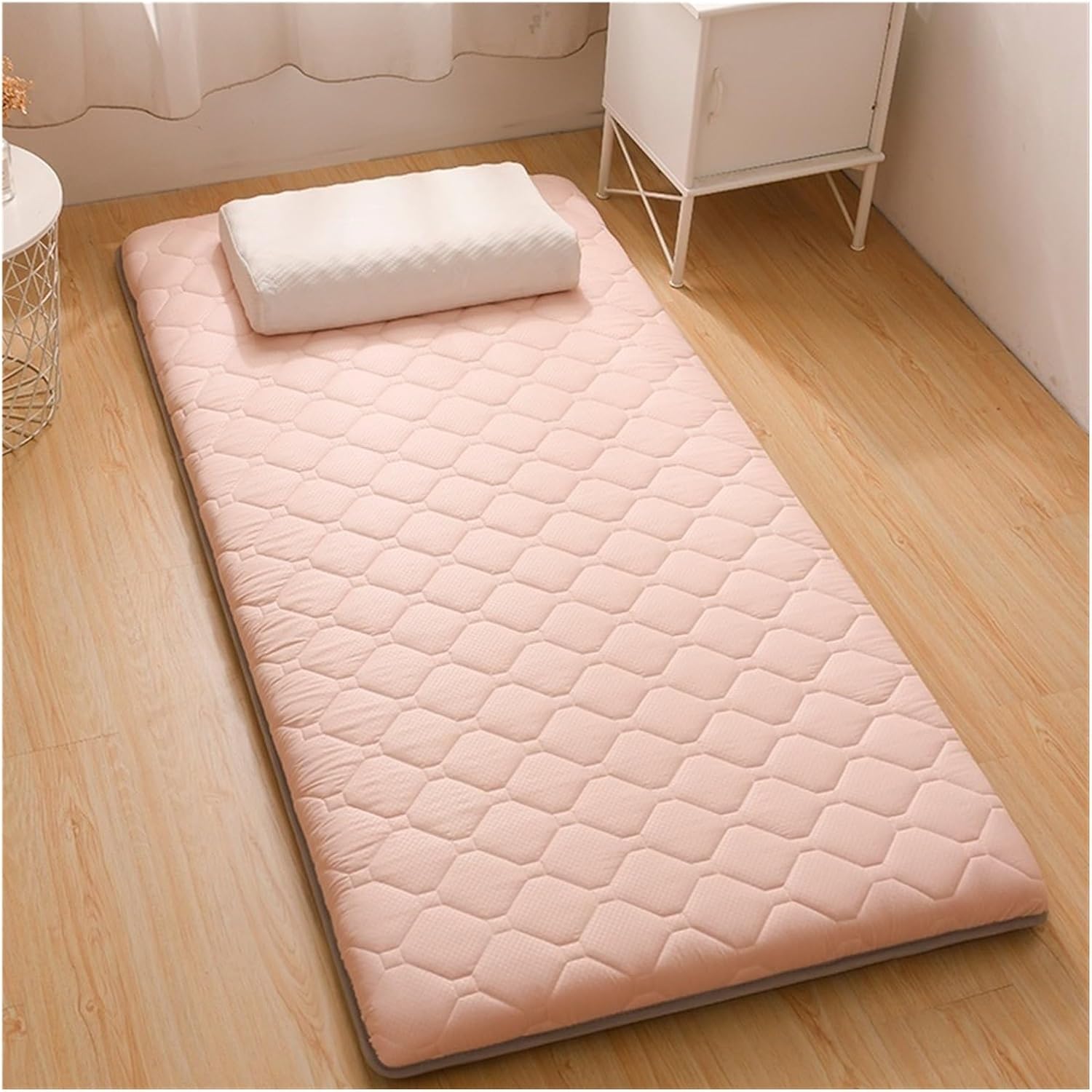 Japanese folding mattress, futon Floor mat student Dormitory Comfort Portable soft and Breathable Tatami Futon Mat guest mattress for Home Camping(E,180 * 200cm)