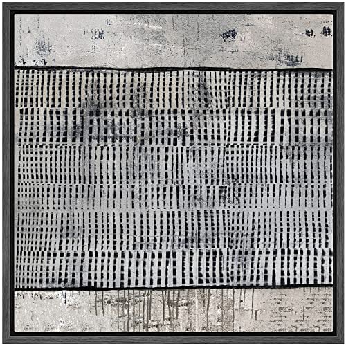 IDEA4WALL Framed Canvas Print Wall Art Pastel Black Tan Gray Color Landscape Abstract Shapes Illustrations Modern Art Decorative Contemporary Minimal for Living Room, Bedroom, Office - 24