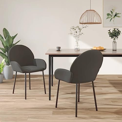 Dining Chairs 2 pcs Dark Gray Velvet,Headline:Elevate Your Dining Space with The Epitome of Comfort and Style Kitchen & Dining Room Chairs