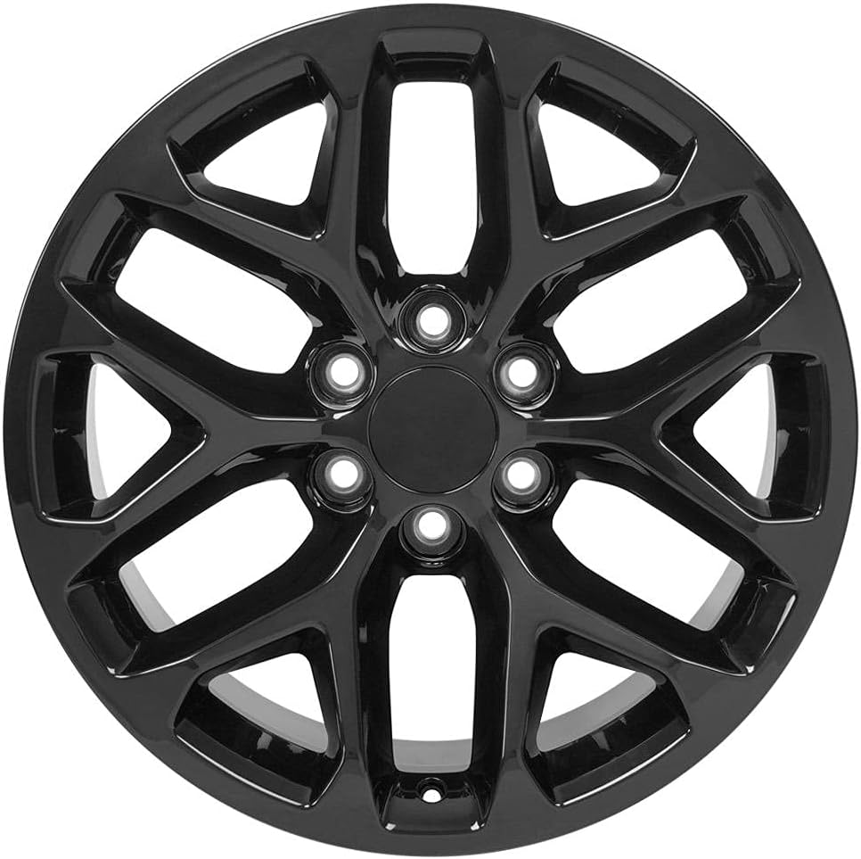 OE Wheels LLC 20 inch Rim Fits 6x139.7 Silverado Suburban Tahoe Sierra Yukon Escalade CV98B 20x9 Black Wheels Hollander: 5668