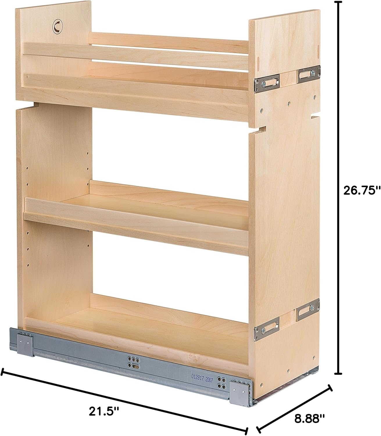 Cascade Series CASBO85PF Base Cabinet Pull-Out Kitchen Organizer 8-7/8