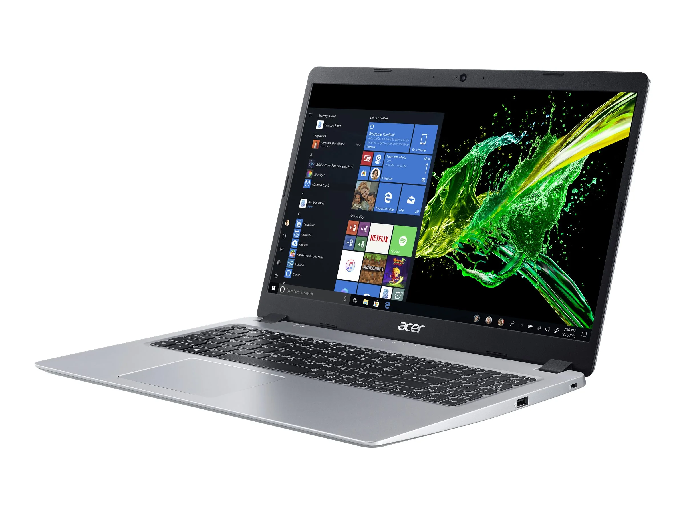 Free Shipping! Acer Aspire 5 A515-43-R5RE - AMD Ryzen 5 - 3500U / up to 3.7 GHz - Win 10 Home 64-bit - Radeon Vega 8 - 8 GB RAM - 256 GB SSD - 15.6" IPS 1920 x 1080 (Full HD) - Ethernet, Fast Ethernet, Gigabit Ethernet, Bluetooth, IEEE 802.11b,