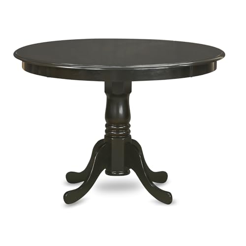 Artistic Accomplishment 5 Piece Kitchen Table Set for 4 Includes a Round Dining Room Table with Pedestal and 4 Dining Chairs, 42x42 Inch Cappuccino/Ladder Back