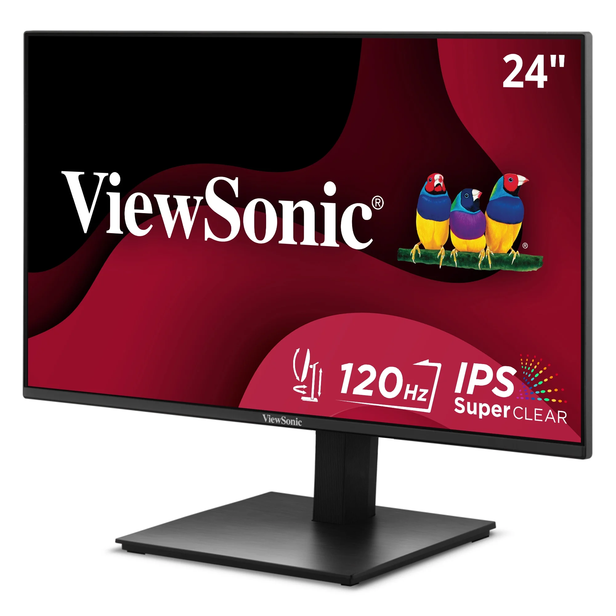 Viewsonic VA2448-MHJ 24 Inch IPS 1080p Monitor with 120Hz, Advanced Ergonomics, Eye Care, HDMI, and VGA Inputs for Home and Office