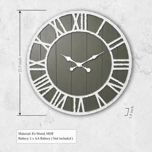 Large Farmhouse Wall Clock, 24