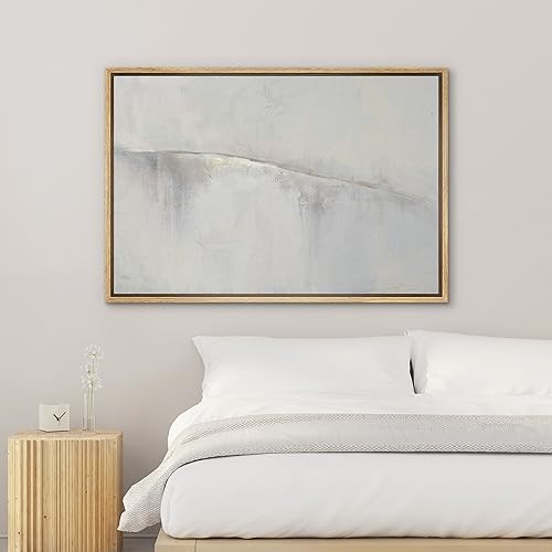 SIGNWIN Framed Canvas Print Wall Art Geometric Gray Watercolor Ring Collage Abstract Shape Illustrations Modern Art Decorative Contemporary Minimal for Living Room, Bedroom, Office - 16