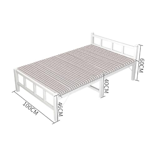 Folding Bed with Mattress Queen Size No Installation, Fast Folding, 9 Thick Keels, Central Shaft Double Support Reinforcement, Tubing, Space-Saving Design(186 * 80)
