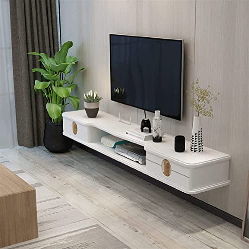 Floating Shelves, Wall Mounted Set-top Boxes, Wall Cabinets, Multimedia Storage Racks, Entertainment Units, TV Cabinets (Wood Color 130cm)