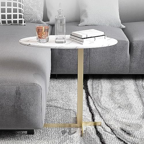 End Table Oval Side Tables Marble End Table Metal Bedside Table Creative Luxury Coffee Table Modern Sofa Side Table Center Table Space-Saving