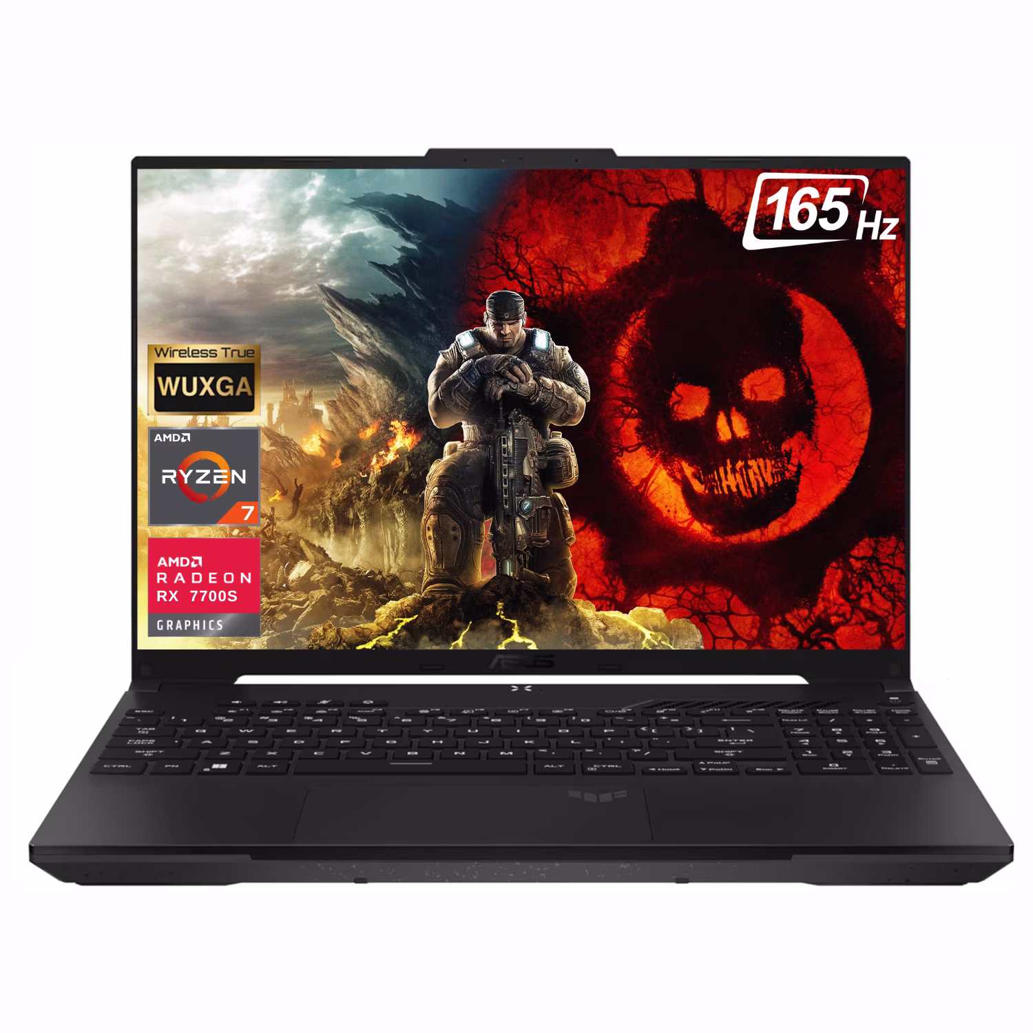 ASUS TUF 2024 Gaming Laptop, 16" FHD+ 165Hz, Ryzen 7 7735HS, RX 7700S, 32GB RAM, 1TB SSD, RGB, Wi-Fi 6, W11P, Black