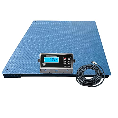 PEC Industrial Floor Scale,Accurate Digital Pallet Scales with Indicator for Warehouse or Shipping Weighing,48”x48“/5000 x 0.5lb，
